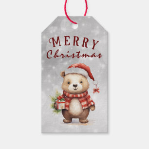 Christmas greeting gift tags