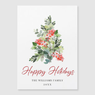 Christmas Greeting Holiday Magnetic Card