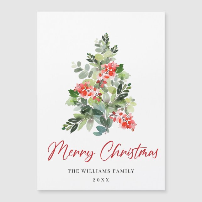 Christmas Greeting Holiday Magnetic Card (Front)
