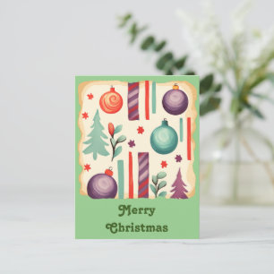 Christmas greeting postcard