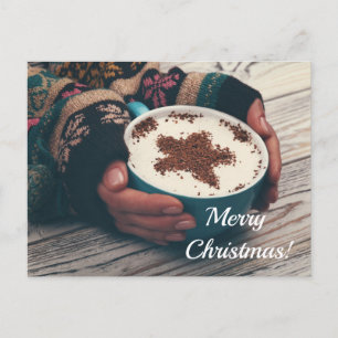 Christmas greeting postcard template
