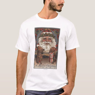 Christmas GreetingBig Santa Head T-Shirt