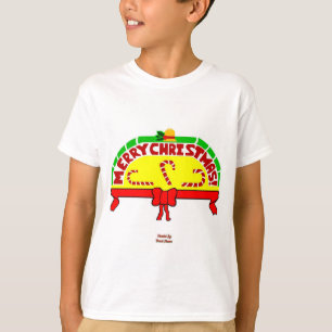 Christmas Greetings Boys White Basic T Shirt