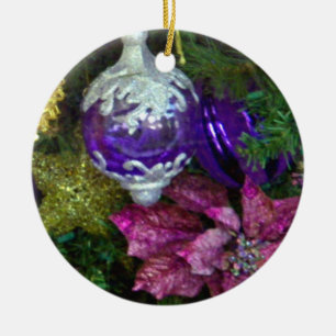 Christmas Greetings_ Ceramic Ornament