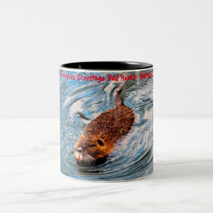 Christmas Greetings Dad Hunter Gatherer Two-Tone Coffee Mug