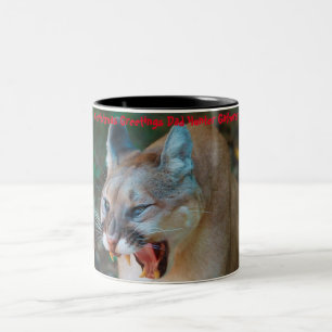 Christmas Greetings Dad Hunter Gatherer Two-Tone Coffee Mug
