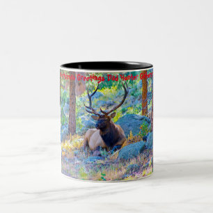 Christmas Greetings Dad Hunter Gatherer Two-Tone Coffee Mug