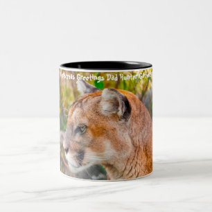 Christmas Greetings Dad Hunter Gatherer Two-Tone Coffee Mug