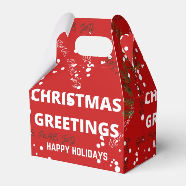 Christmas greetings favor box (Front Side)
