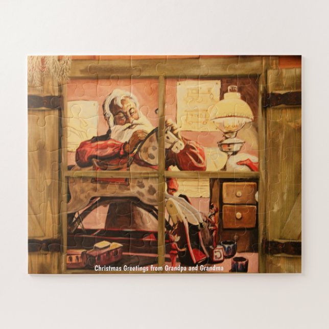 Christmas Greetings from Grandpa and Grandma Jigsaw Puzzle (Horizontal)