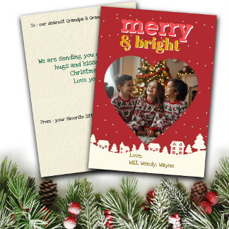 Christmas Greetings from Kids Custom Photo Holiday Card
