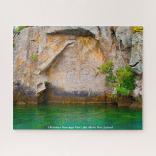 Christmas Greetings from Lake Maori New Zealand Jigsaw Puzzle