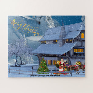 Christmas Greetings from Mom and Dad Jigsaw Puzzle