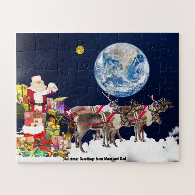 Christmas Greetings from Mum and Dad Jigsaw Puzzle (Horizontal)