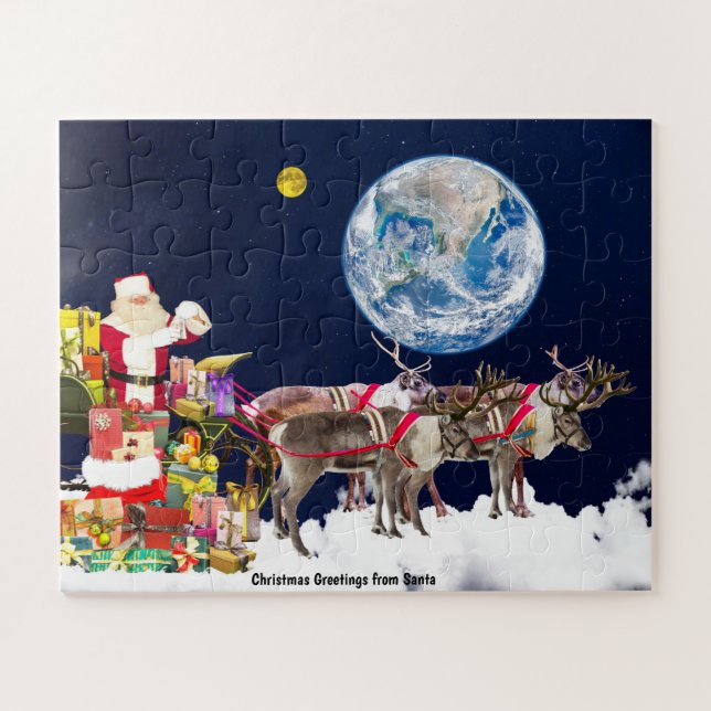 Christmas Greetings from Santa Jigsaw Puzzle (Horizontal)