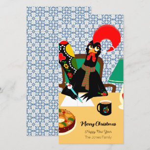 Christmas greetings from the Portuguese Rooster Holiday Card