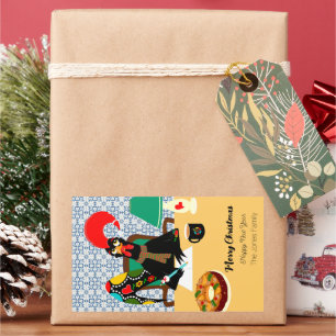 Christmas greetings from the Portuguese Rooster Sticker