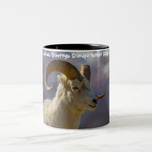 Christmas Greetings Grandpa Hunter Gatherer Two-Tone Coffee Mug