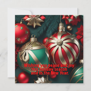 Christmas Greetings Holiday Card