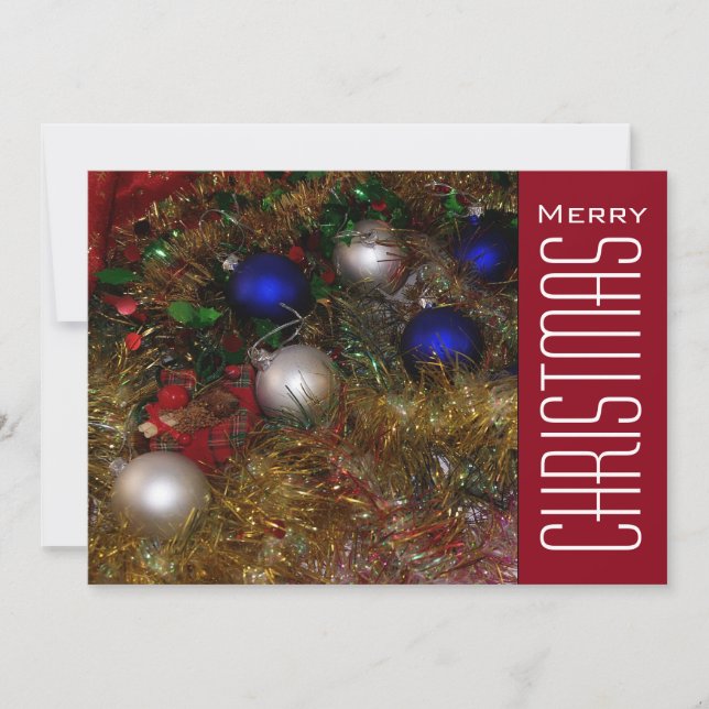 Christmas Greetings Holiday Card (Front)