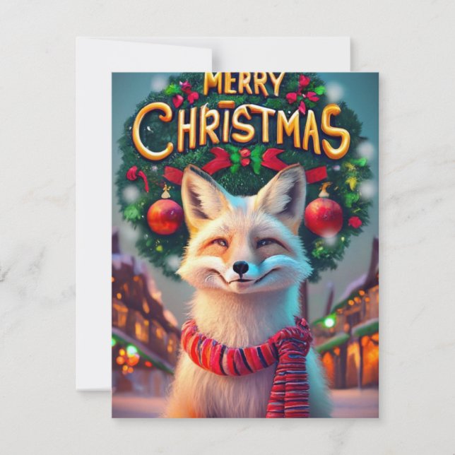 Christmas Greetings Holiday Card (Front)