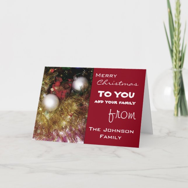 Christmas Greetings Holiday Card (Front)