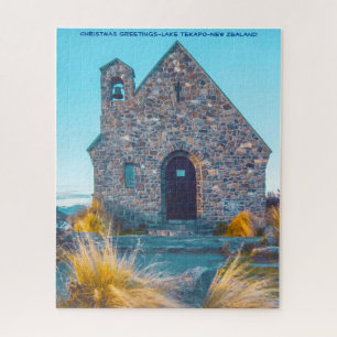 Christmas Greetings-Lake Tekapo-New Zealand Jigsaw Puzzle