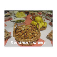 Christmas Greetings Lithuanian Postcard