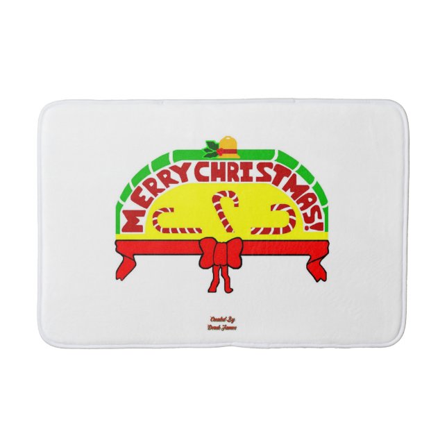 Christmas Greetings Medium Bath Mat (Front)