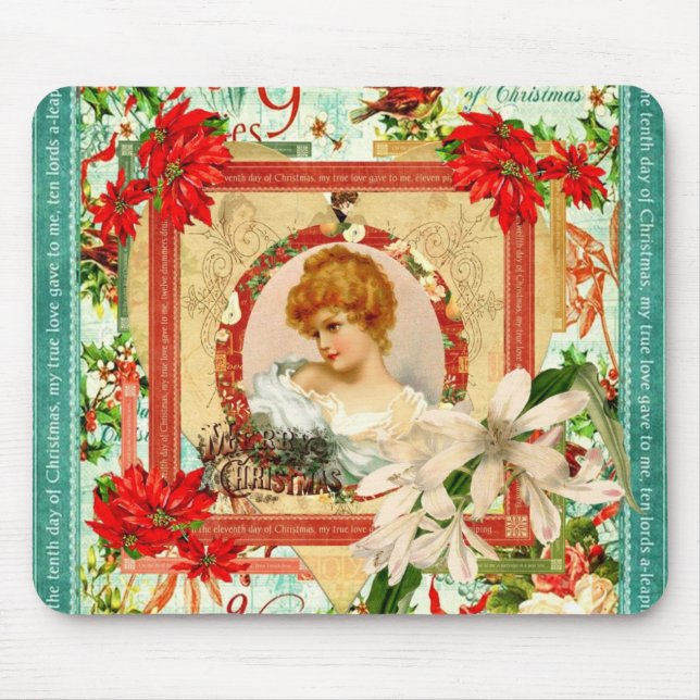 Christmas Greetings Mouse Pad (Front)