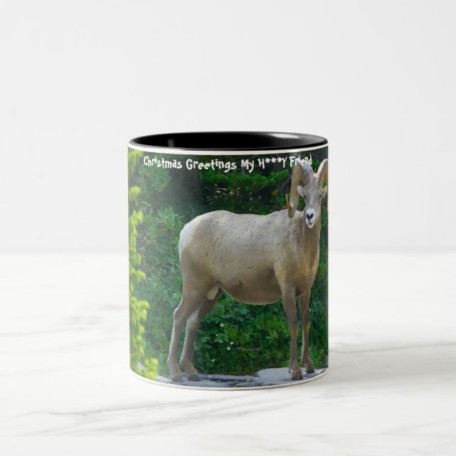 Christmas Greetings  My Honey Friend Two-Tone Coffee Mug (Center)