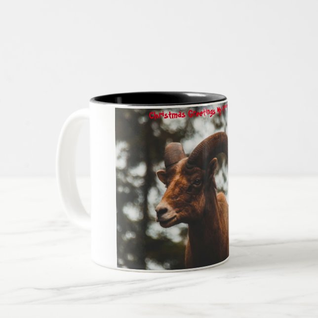 Christmas Greetings  My Honey Friend Two-Tone Coffee Mug (Front Left)