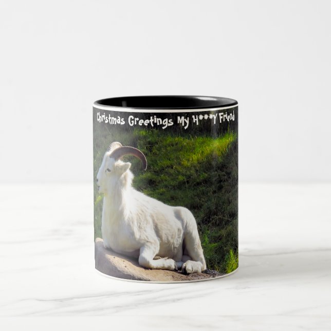 Christmas Greetings  My Honey Friend Two-Tone Coffee Mug (Center)