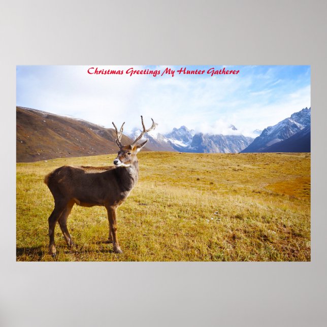 Christmas Greetings My Hunter Gatherer Poster (Front)