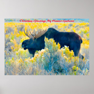 Christmas Greetings My Hunter Gatherer Poster