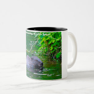 Christmas Greetings My Little Beaver Two-Tone Coffee Mug