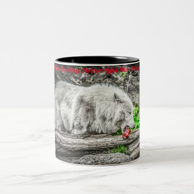 Christmas Greetings  'My Partner' , 'Alpha Male', Two-Tone Coffee Mug (Center)
