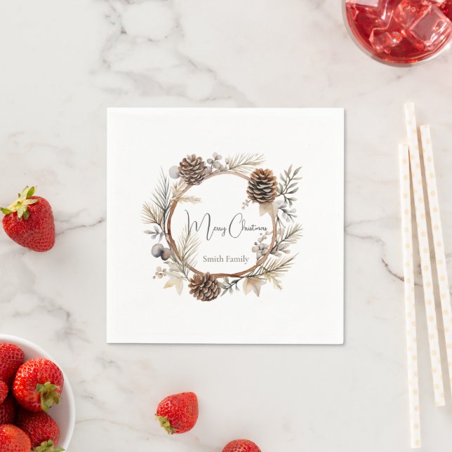 Christmas Greetings  Napkin (Insitu)