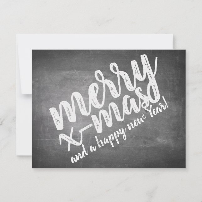Christmas Greetings on the Chalk Board (Front)