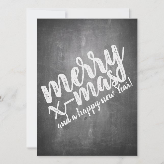 Christmas Greetings on the Chalk Board (Front)