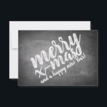 Christmas Greetings on the Chalk Board<br><div class="desc">Christmas Greetings in Chalkboard Look
The greetings card on slate is adorned with a typographic design in a chalkboard look. The text on the front is available in German,  English and Spanish. The second text can be adapted to individual requirements.</div>
