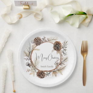 Christmas Greetings  Paper Plate
