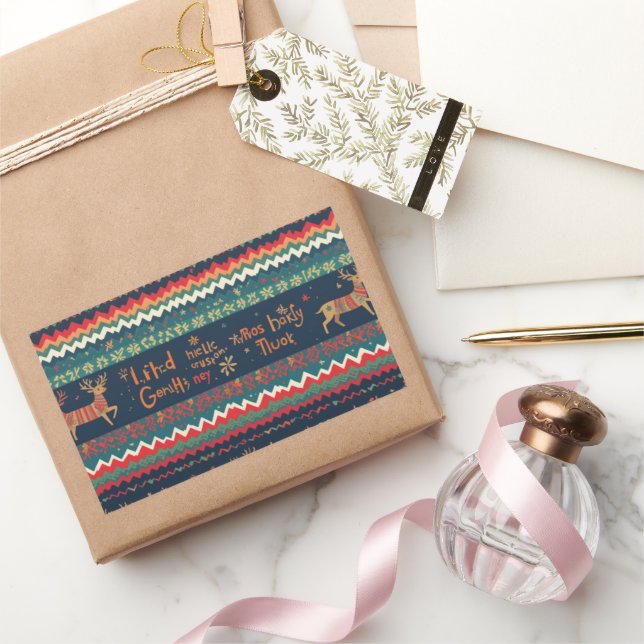 Christmas Greetings pattern Design  Sticker (Gifting)