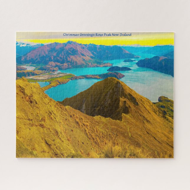 Christmas Greetings Roys Peak New Zealand Jigsaw Puzzle (Horizontal)