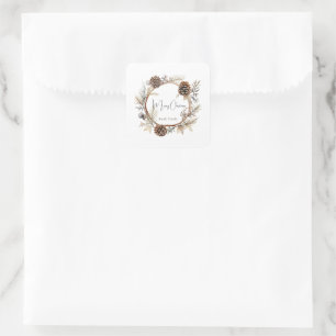 Christmas Greetings Square Sticker