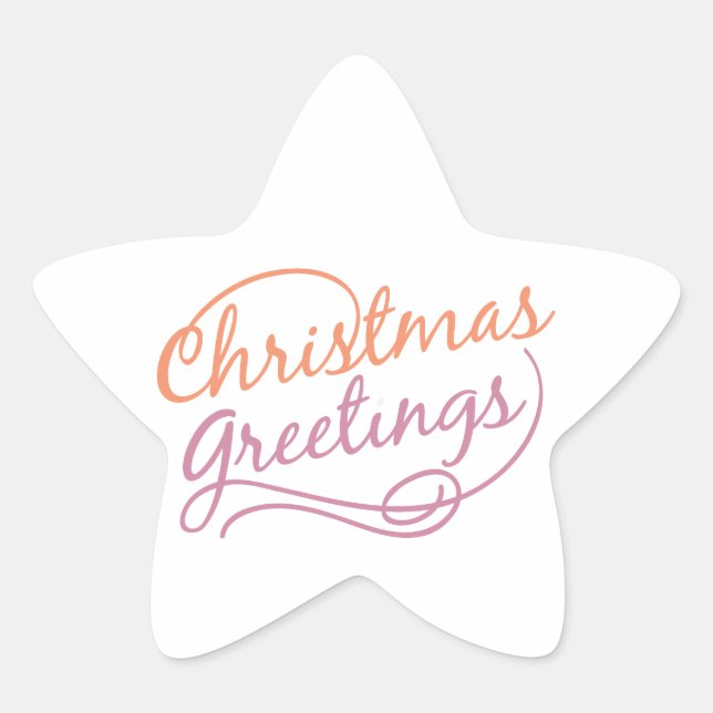 Christmas Greetings Star Stickers (Front)