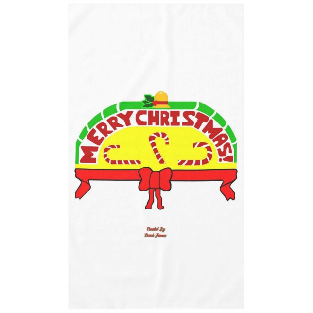 Christmas Greetings Tablecloth (Front)