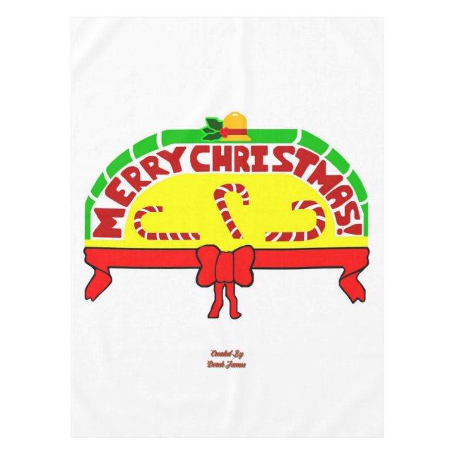 Christmas Greetings Tablecloth (Front)