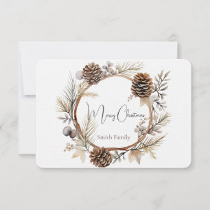 Christmas Greetings Thank You Card
