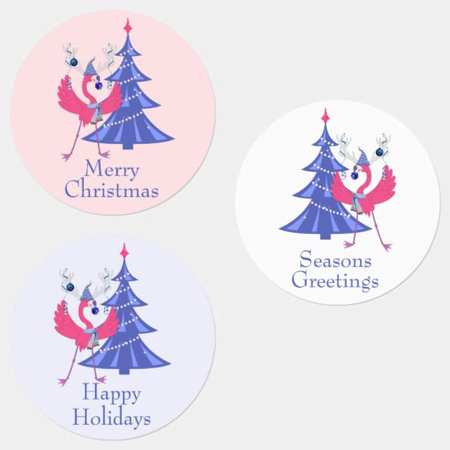 Christmas Greetings Variety Set Flamingo Holiday (Group)